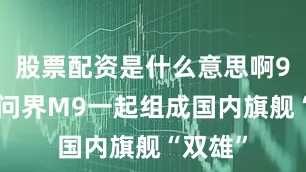 股票配资是什么意思啊9X将与问界M9一起组成国内旗舰“双雄”